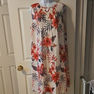 Floral Sleeveless Dress - SIZE XL
